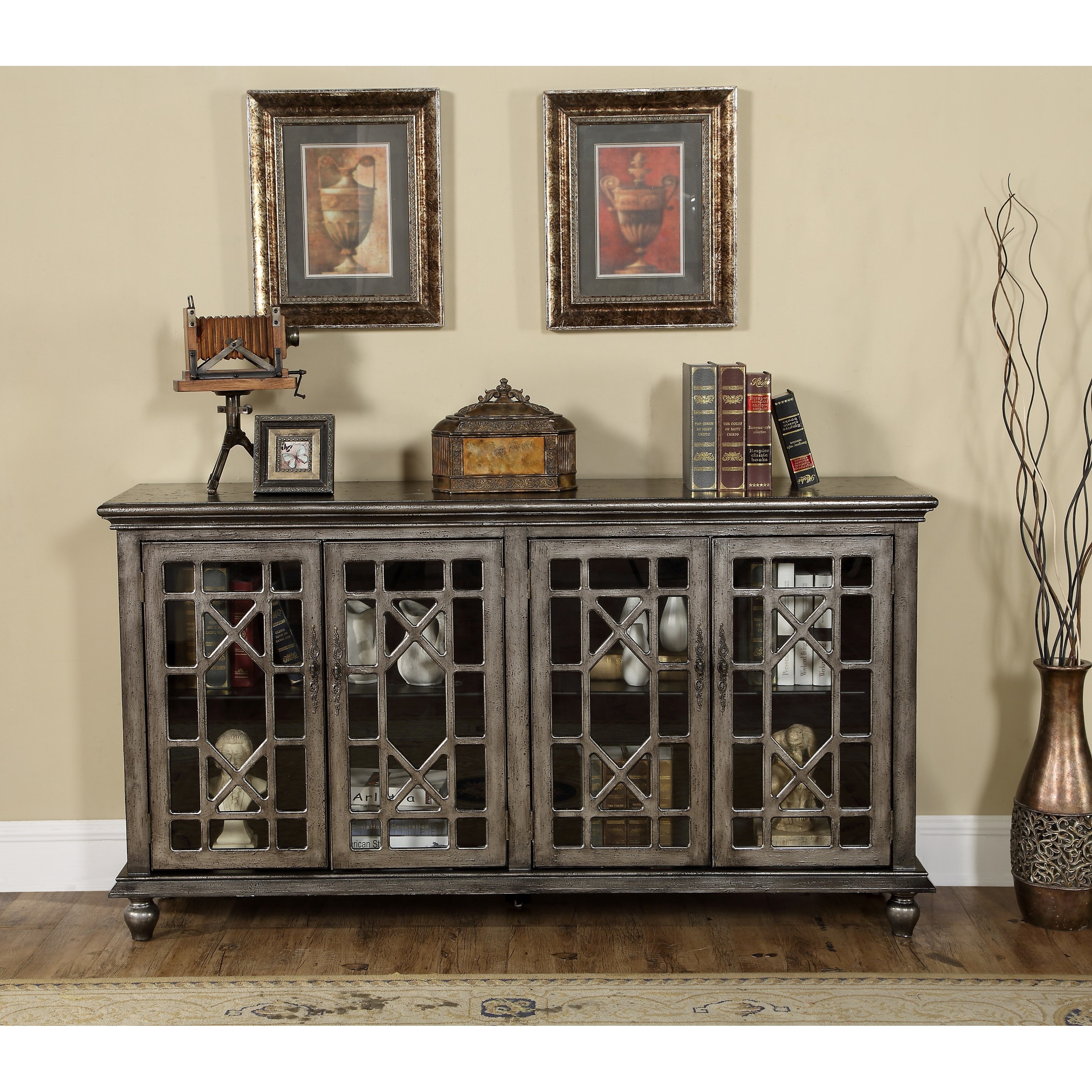 4 door shop media credenza